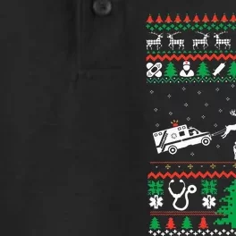 Christmas Ambulance Ugly Sweater Emergency Medical EMT Dry Zone Grid Performance Polo