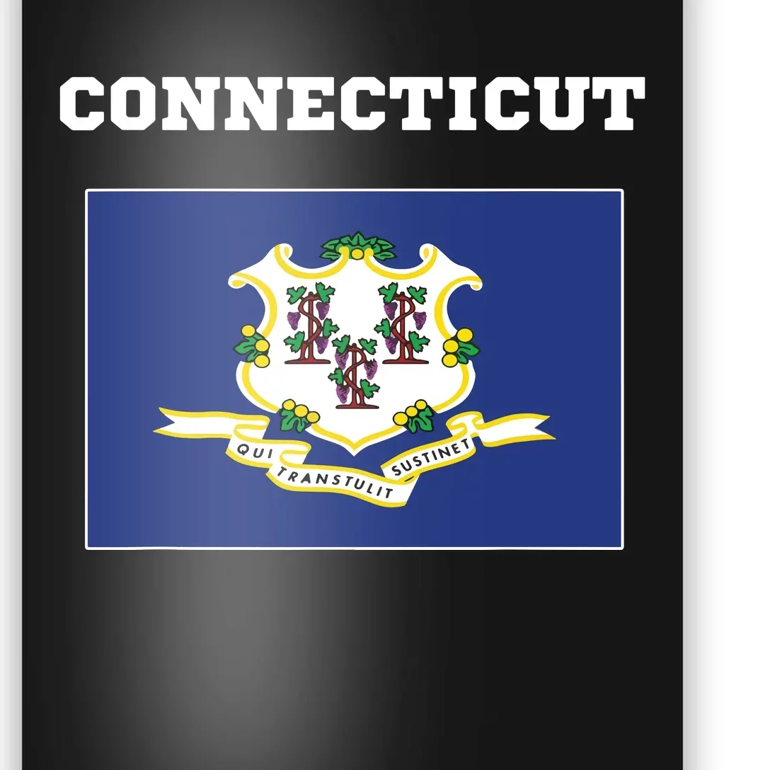 Connecticut American Usa Top Travel Flag Gift Poster