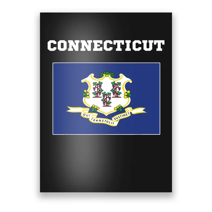 Connecticut American Usa Top Travel Flag Gift Poster