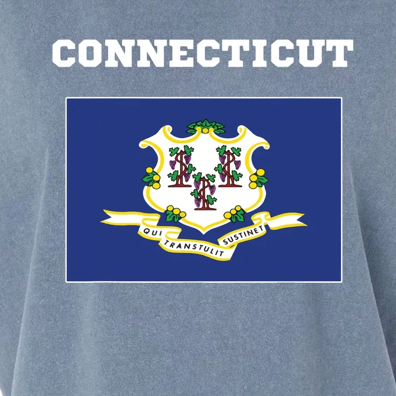 Connecticut American Usa Top Travel Flag Gift Garment-Dyed Women's Muscle Tee