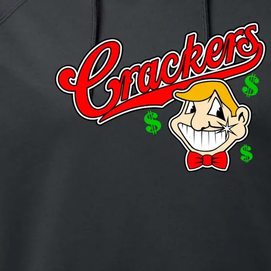 Caucasians Crackers Baseball Money Logo Performance Fleece Hoodie