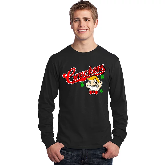 Caucasians Crackers Baseball Money Logo Long Sleeve Shirt