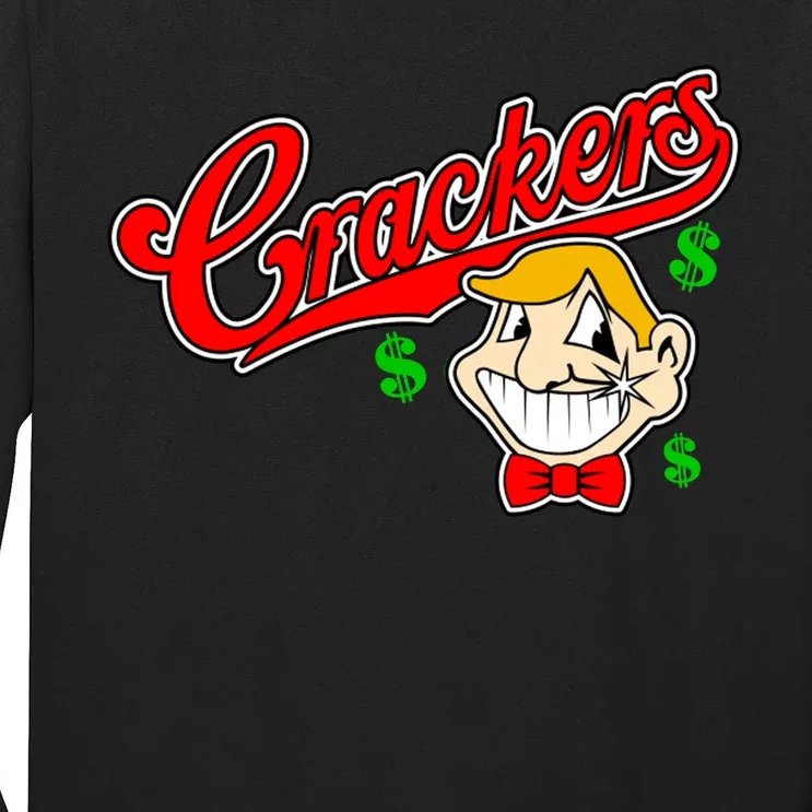 Caucasians Crackers Baseball Money Logo Long Sleeve Shirt