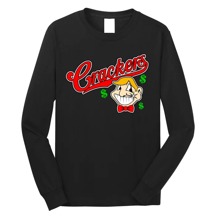 Caucasians Crackers Baseball Money Logo Long Sleeve Shirt