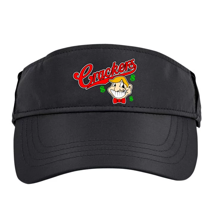 Caucasians Crackers Baseball Money Logo Adult Drive Performance Visor