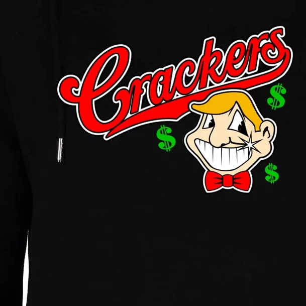 Caucasians Crackers Baseball Money Logo Womens Funnel Neck Pullover Hood