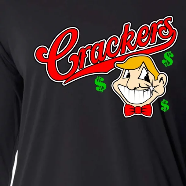 Caucasians Crackers Baseball Money Logo Cooling Performance Long Sleeve Crew