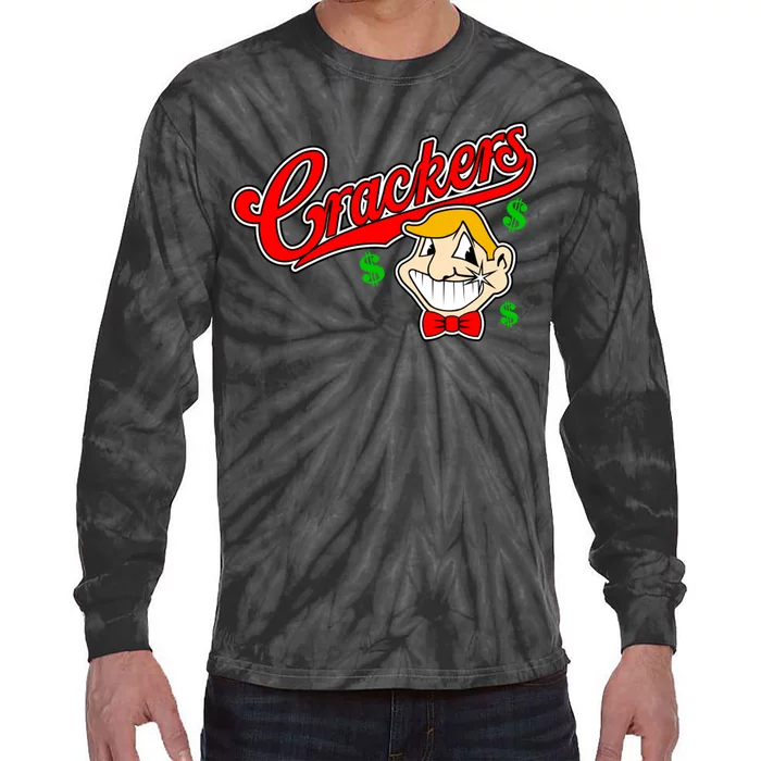 Caucasians Crackers Baseball Money Logo Tie-Dye Long Sleeve Shirt