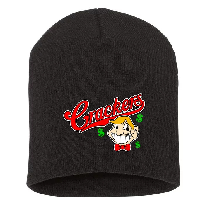 Caucasians Crackers Baseball Money Logo Short Acrylic Beanie