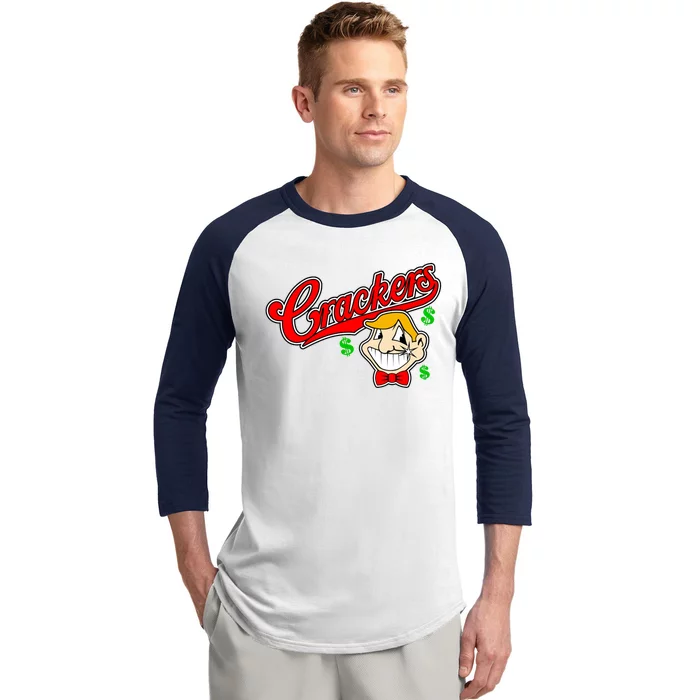 Caucasians Crackers Baseball Money Logo Baseball Sleeve Shirt