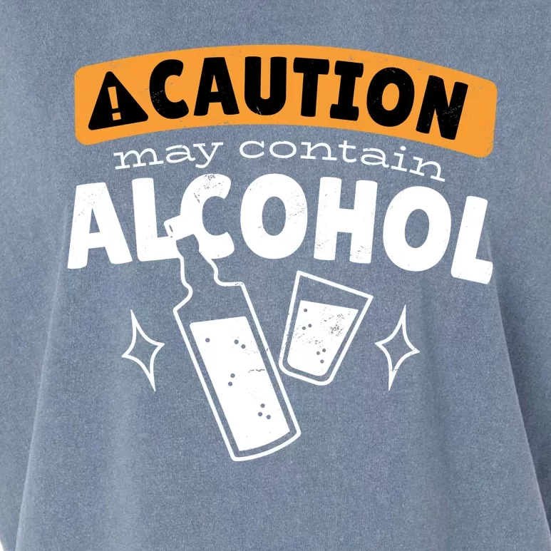 Caution May Contain Alcohol Garment-Dyed Women's Muscle Tee