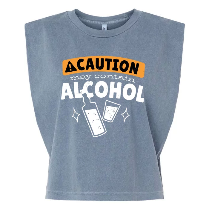 Caution May Contain Alcohol Garment-Dyed Women's Muscle Tee