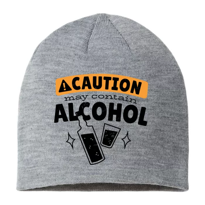 Caution May Contain Alcohol 8 1/2in Sustainable Knit Beanie