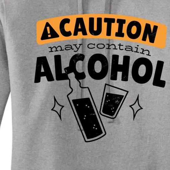 Caution May Contain Alcohol Women's Pullover Hoodie