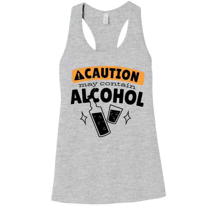 Caution May Contain Alcohol Women's Racerback Tank