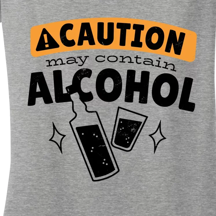 Caution May Contain Alcohol Women's V-Neck T-Shirt