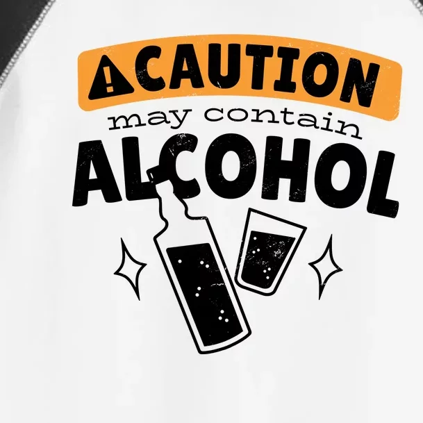 Caution May Contain Alcohol Toddler Fine Jersey T-Shirt