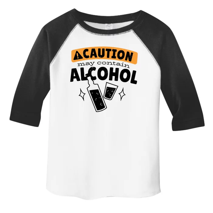 Caution May Contain Alcohol Toddler Fine Jersey T-Shirt