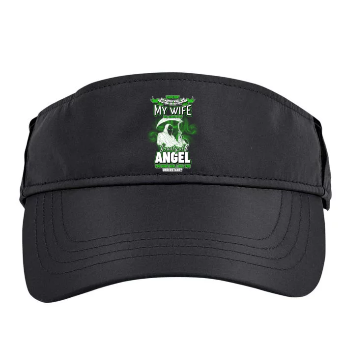 Caution My Wife Will Always Be My Beautiful Angel Hurt Her I Kill You Adult Drive Performance Visor