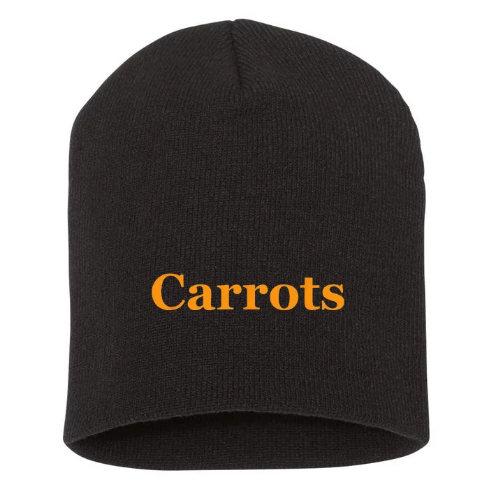 Carrots American Vegetable Short Acrylic Beanie