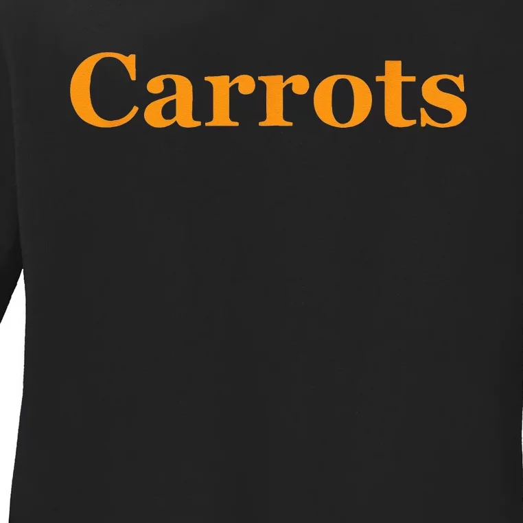 Carrots American Vegetable Ladies Long Sleeve Shirt