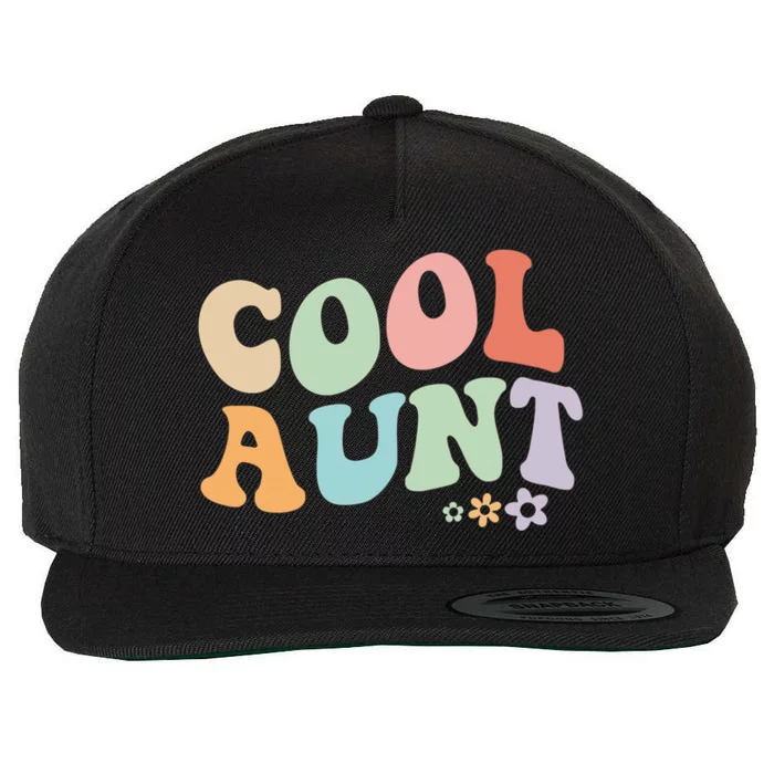 Cool Aunt Vintage Floral Design To Auntie From Niece Wool Snapback Cap