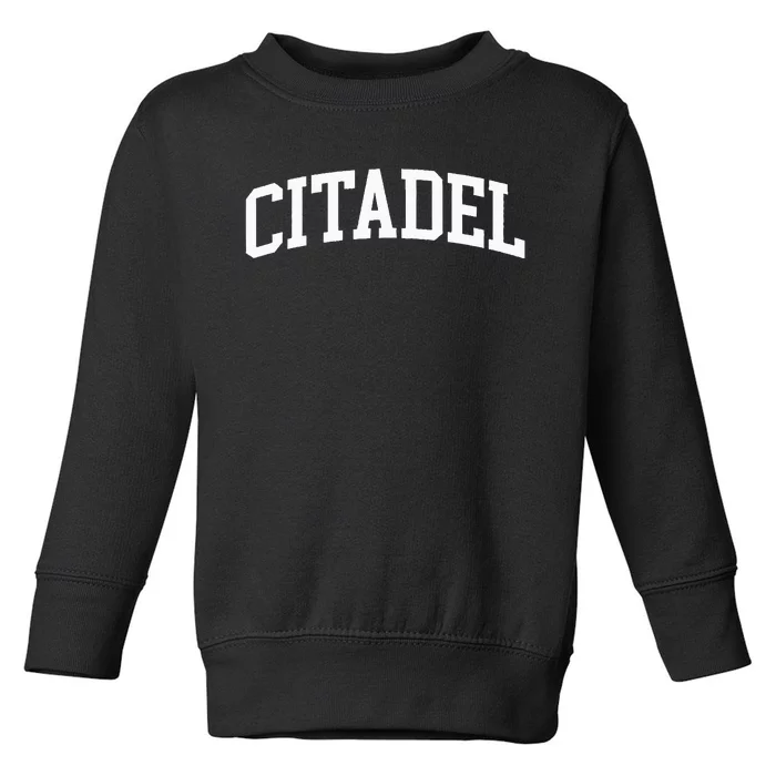 Citadel Arch Vintage Retro College Athletic Sports Toddler Sweatshirt