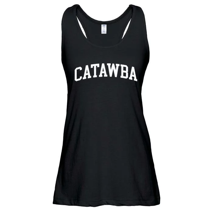 Catawba Arch Vintage Retro College Athletic Sports Ladies Essential Flowy Tank