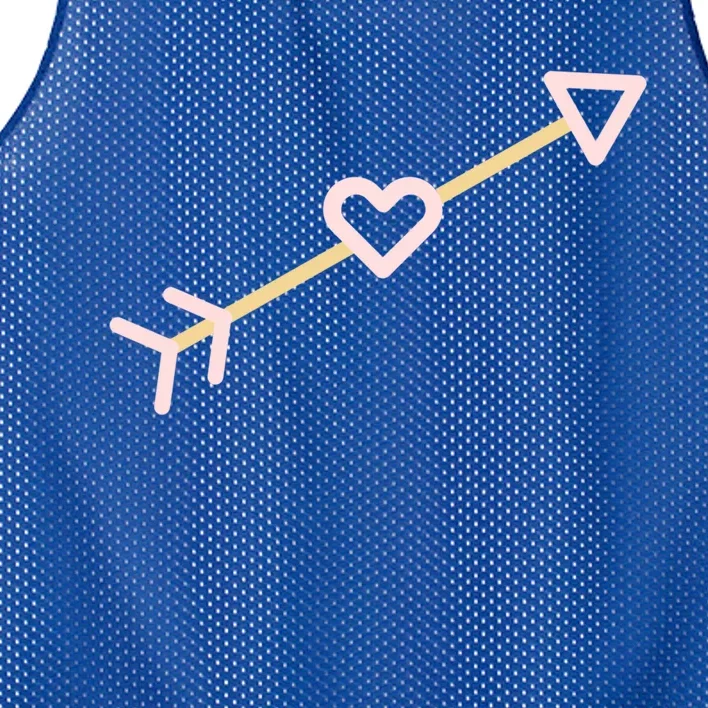 Cupid's Arrow Valentine's Day Be Mine Heart Arrow Gift Mesh Reversible Basketball Jersey Tank