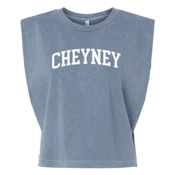 Cheyney Arch Vintage Retro College Athletic Sports Garment-Dyed Women's Muscle Tee