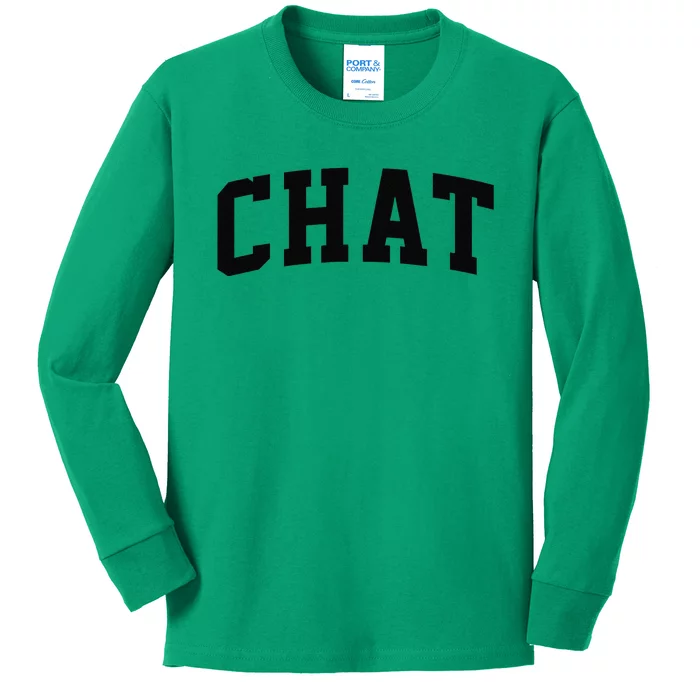 Chat Arch Vintage College Athletic Sport Kids Long Sleeve Shirt