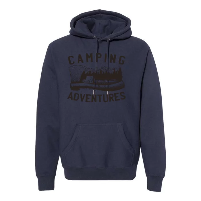 Camping Adventures Vintage Premium Hoodie