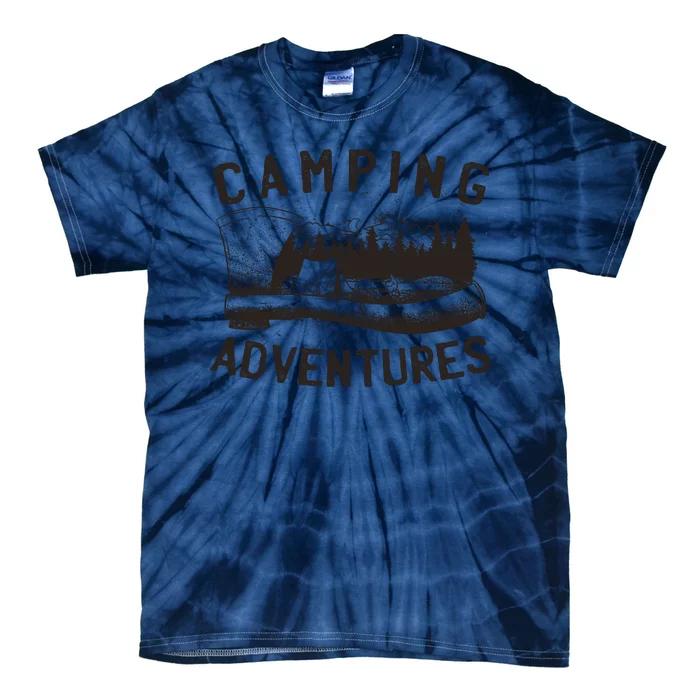 Camping Adventures Vintage Tie-Dye T-Shirt