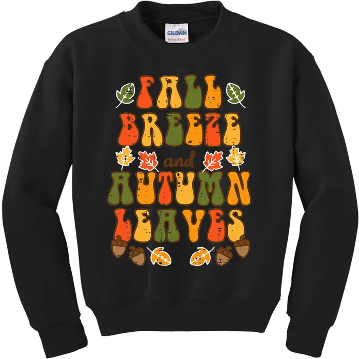 Cozy Autumn Vibes Harvest Season Celebration Kids Sweatshirt