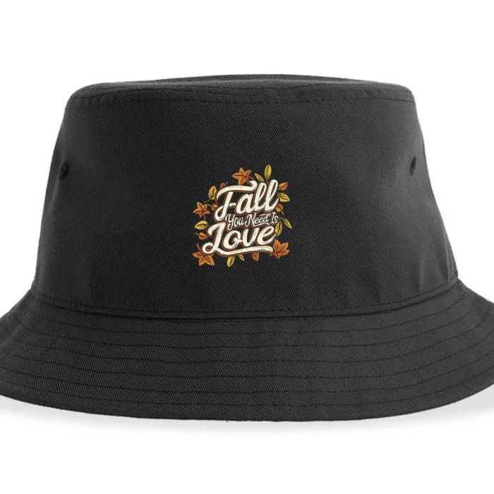 Cozy Autumn Vibes Lovethemed Thanksgiving Sustainable Bucket Hat