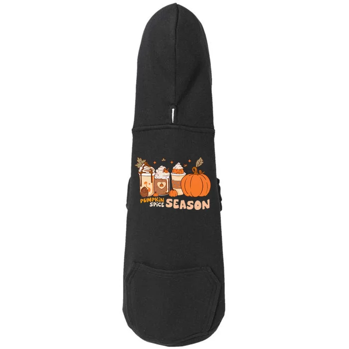 Cozy Autumn Vibes Pumpkin Spice Season Thanksgiving Day Doggie 3-End Fleece Hoodie