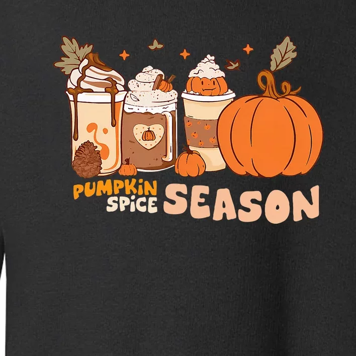 Cozy Autumn Vibes Pumpkin Spice Season Thanksgiving Day Toddler Sweatshirt