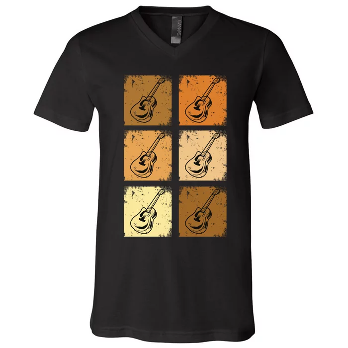 Classic And Vintage Guitars V-Neck T-Shirt