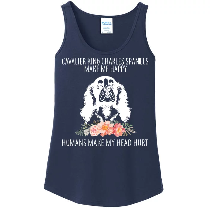 Cavalier King Charles Make Me Happy Ladies Essential Tank