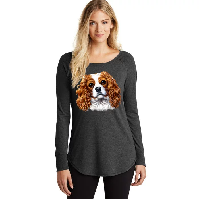 Cavalier King Charles Spaniel Dog Women's Perfect Tri Tunic Long Sleeve Shirt