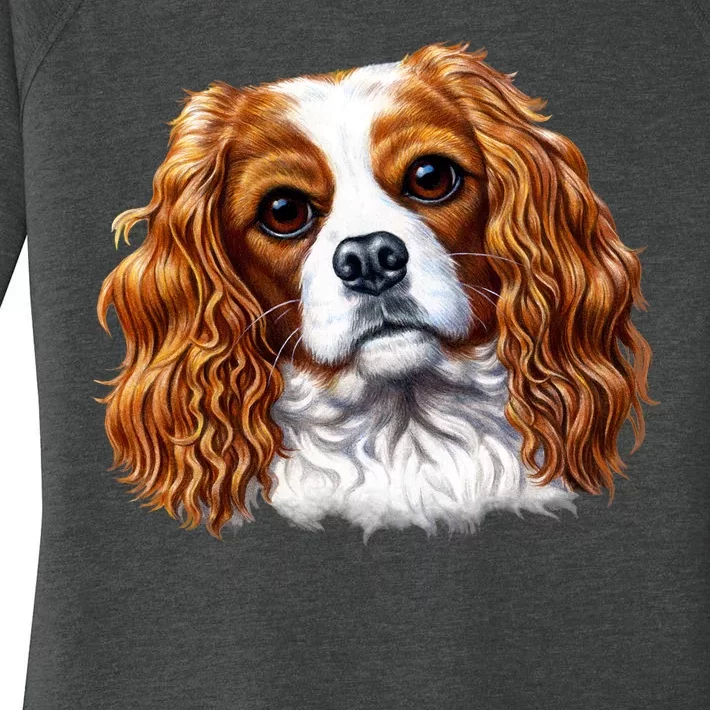 Cavalier King Charles Spaniel Dog Women's Perfect Tri Tunic Long Sleeve Shirt