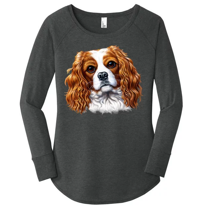 Cavalier King Charles Spaniel Dog Women's Perfect Tri Tunic Long Sleeve Shirt