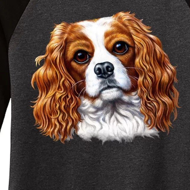 Cavalier King Charles Spaniel Dog Women's Tri-Blend 3/4-Sleeve Raglan Shirt