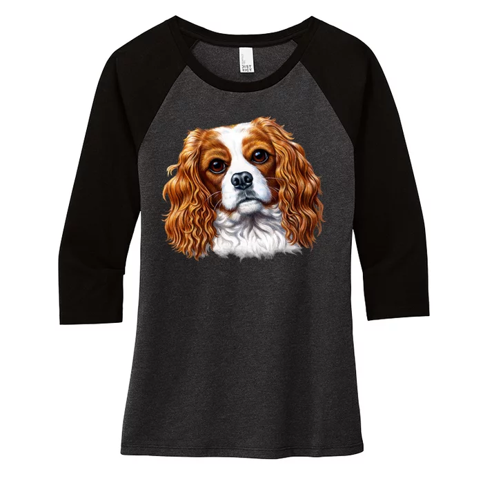 Cavalier King Charles Spaniel Dog Women's Tri-Blend 3/4-Sleeve Raglan Shirt