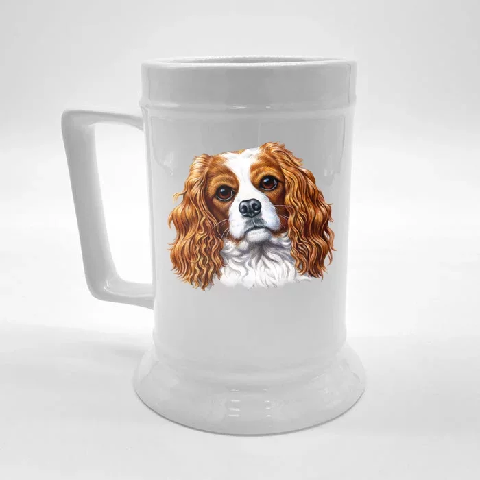 Cavalier King Charles Spaniel Dog Front & Back Beer Stein