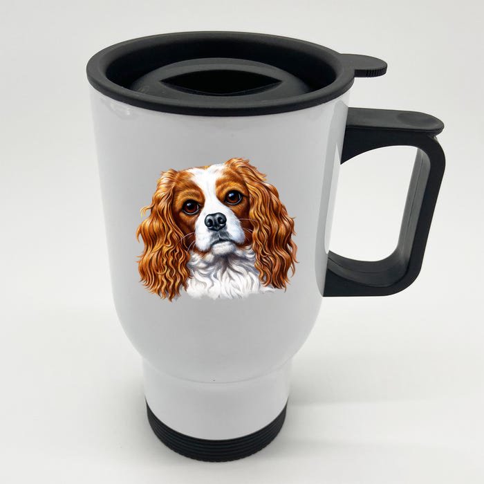 Cavalier King Charles Spaniel Dog Front & Back Stainless Steel Travel Mug