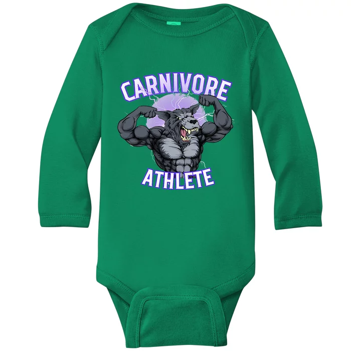 Carnivore Athlete (Werewolf Design) Baby Long Sleeve Bodysuit