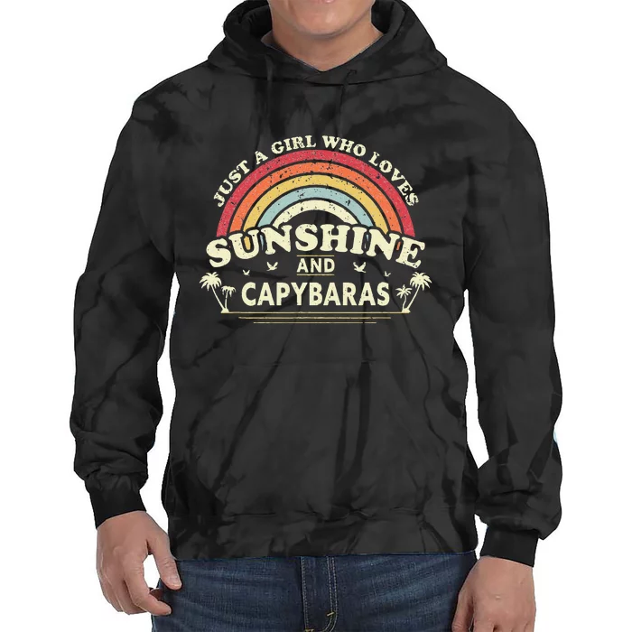 Capybara A  Who Loves Sunshine And Capybaras Tie Dye Hoodie