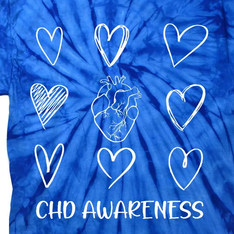 Chd Awareness Warriorheart Disease Month Awareness Tie-Dye T-Shirt