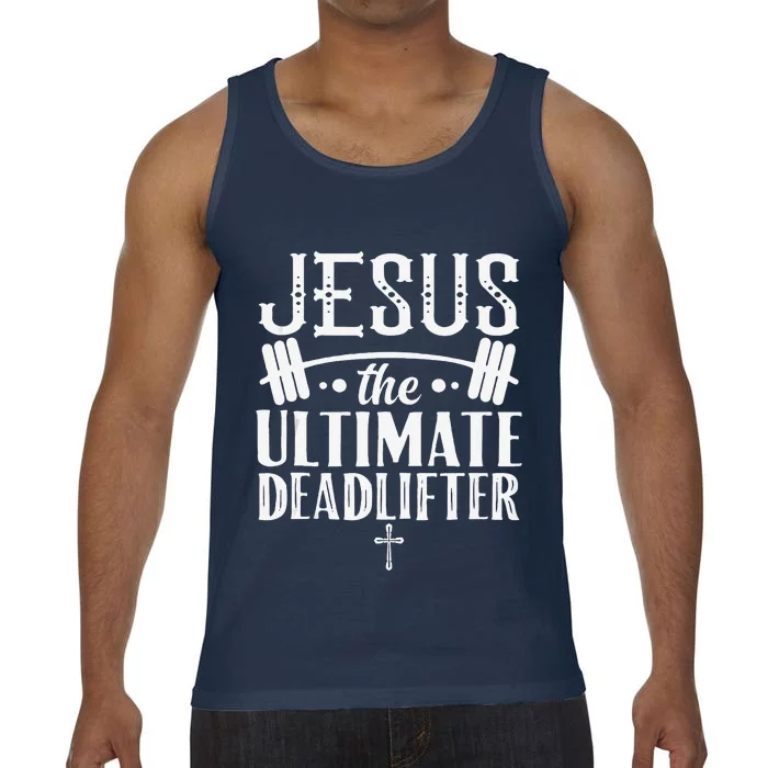 Christian Athlete Workout Jesus Ultimate Deadlifter Comfort Colors® Tank Top